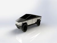 Tesla Cybertruck - High detail, 130mm, STL & STEP