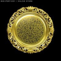 Decorative Gold Plate Pino Vismara 3D Model