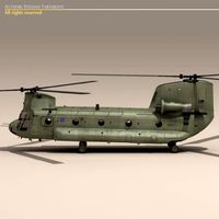 Ch47 RAF Helicopter 3D Model