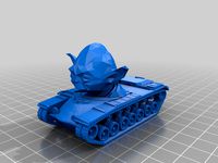 Low poly yoda in a tank V2