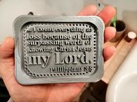 Reversible bible-verse soapdish