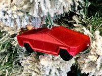 Tesla Cybertruck Christmas Ornament