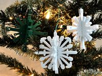 Creeper and Tools/Weapons Minecraft Snowflake Ornaments