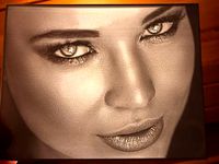 woman face lithophane