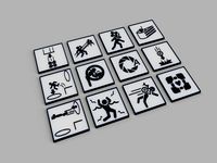 Portal Warning Sign Coasters