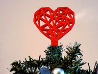Geometric Heart Tree Topper