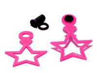 Jem Inspired Star Charms For 4g Single Flare Metal Plugs by Mazuir