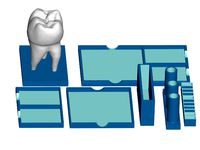 Tooth Postit Note, Pen, USB Holder (Modular Office Desk Organizer)