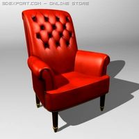 Leather Easy Chair 3D Model