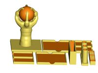 Eagle Claw/Ball Postit Note, Pen, USB, SD, Micro-SD Holder (Modular Office Desk Organizer)