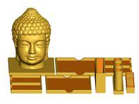 Buddha Postit Note, Pen, USB, SD, Micro-SD Holder (Modular Office Desk Organizer)