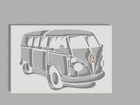 VW bus airbrush stencil 2