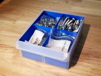 Wide bin divider inserts for Akro-Mils small parts organizer