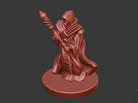 Guild Mage with Staff (28mm scale) and Base