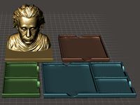 Postit Note, Pen, USB, SD, Micro-SD Holder (Modular Office Desk Organizer)