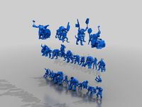 blood bowl - spectators - crowd - low poly