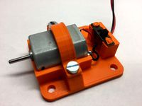 Motorholder for dc-motor 6V FK130SH with micro-switch-holder.