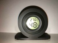 Mini LCD Display Round Digital Hydrometer Thermometer Stand
