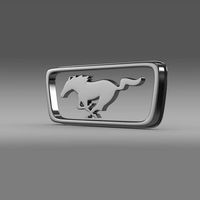Ford Mustang Pony Logo 3D Model