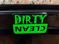 Captured Magnet Dishwasher Clean/Dirty Indicator