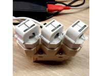 Shelly 3x50A clamp, DIN rail mount.