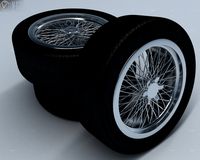 Wheel for muscle car 3D Model