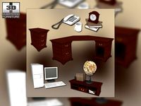 Home WorkPlace 3 Set 3D Model