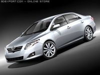 Toyota Corolla Sedan 2009 midp 3D Model