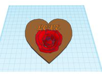 Valentine Heart with Rose