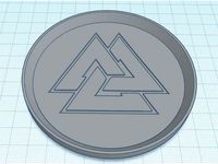 Norse Valknut Symbol 2 Coaster