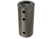Adapter from 8mm CIM motor to 1/2 in hex axle