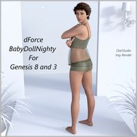 dForce BabyDollNighty For genesis 8 and 3