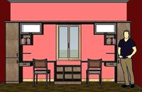 wardrobe with study unit