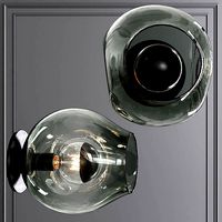 Bubble Sconce Oil-rubbed Bronze and Dark Green Glass