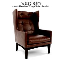 West Elm - James Harrison Wing Chair - Leather
