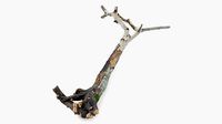 Withered Broken Tree with Roots
