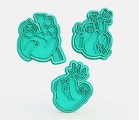 Sloths cookie cutter set of 3 | 3D