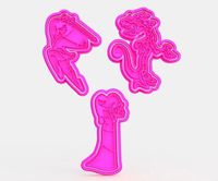 Mulan cookie cutter set of 3 | 3D