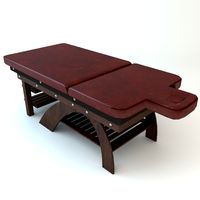 Leather Massage Table 3D Model