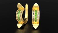 Earrings with enamals and gems 3D | 3D