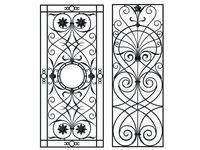 Classic metal forged lattice fence 3D Model