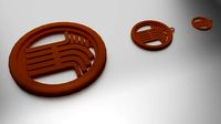 Glass Coaster Demeter and Pendant | 3D