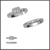 Minimalist bridal set rings cad bridal set ring design | 3D