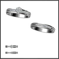 Unique bridal set rings cad bridal set ring design | 3D