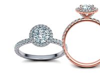 1ct Engagement ring Round halo 3dmodel | 3D