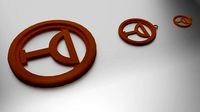 Glass Coaster Hebe and Pendant | 3D