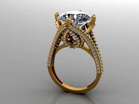 GC GOLD T99- Diamond gold ring | 3D