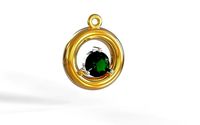 pendant simple round gem 5mm | 3D