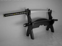 Tamahagane Katana 3D Model