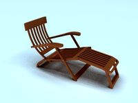 Steamer Deck Chair 3D Model
